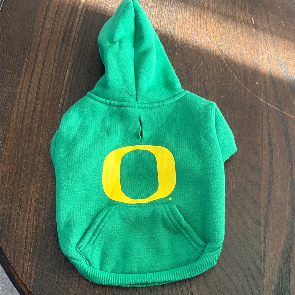 Green Dog Hoodie with Oregon Ducks Logo S